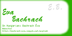 eva bachrach business card